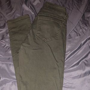 Eunina straight leg jeans in a dark green